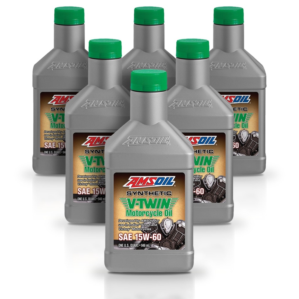 Kit 6 Litros 15W-60 Synthetic V-Twin Motorcycle Oil AMSOIL