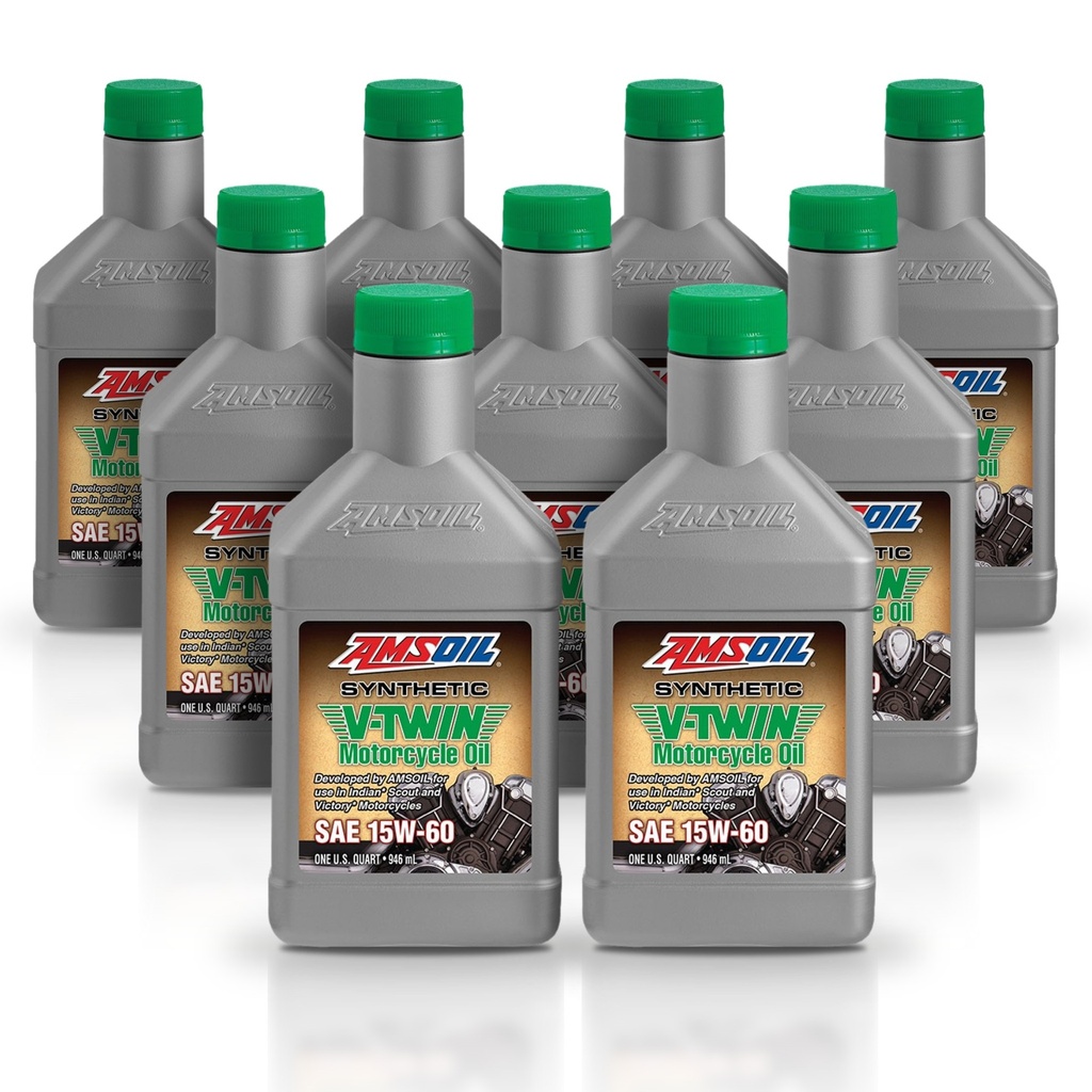 Kit 9 Litros 15W-60 Synthetic V-Twin Motorcycle Oil AMSOIL