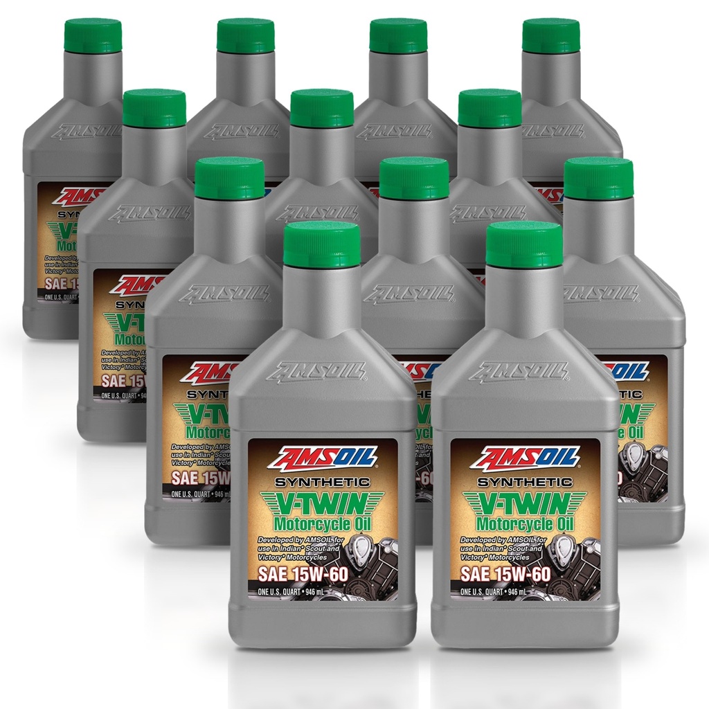 Kit 12 Litros 15W-60 Synthetic V-Twin Motorcycle Oil AMSOIL