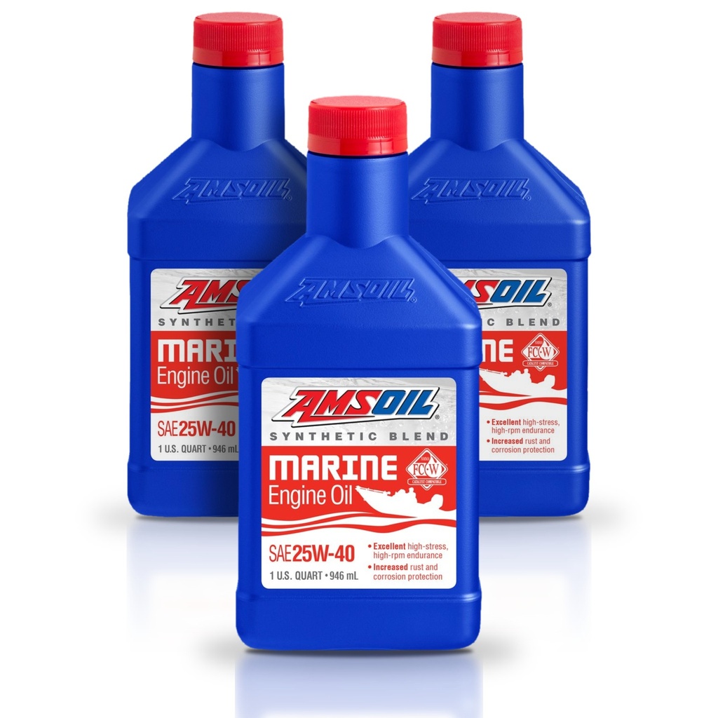 Kit 3 Litros 20W-40 Synthetic-Blend Marine Engine Oil AMSOIL
