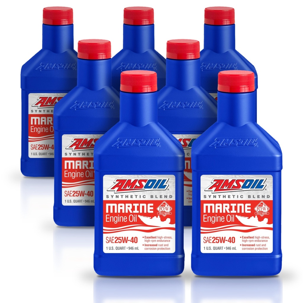 Kit 7 Litros 20W-40 Synthetic-Blend Marine Engine Oil AMSOIL