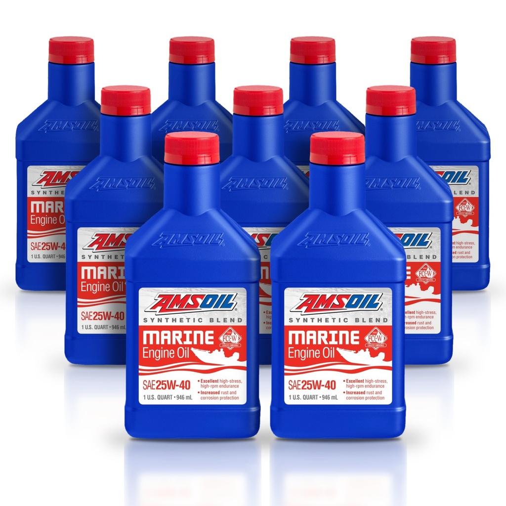 Kit 9 Litros 20W-40 Synthetic-Blend Marine Engine Oil AMSOIL