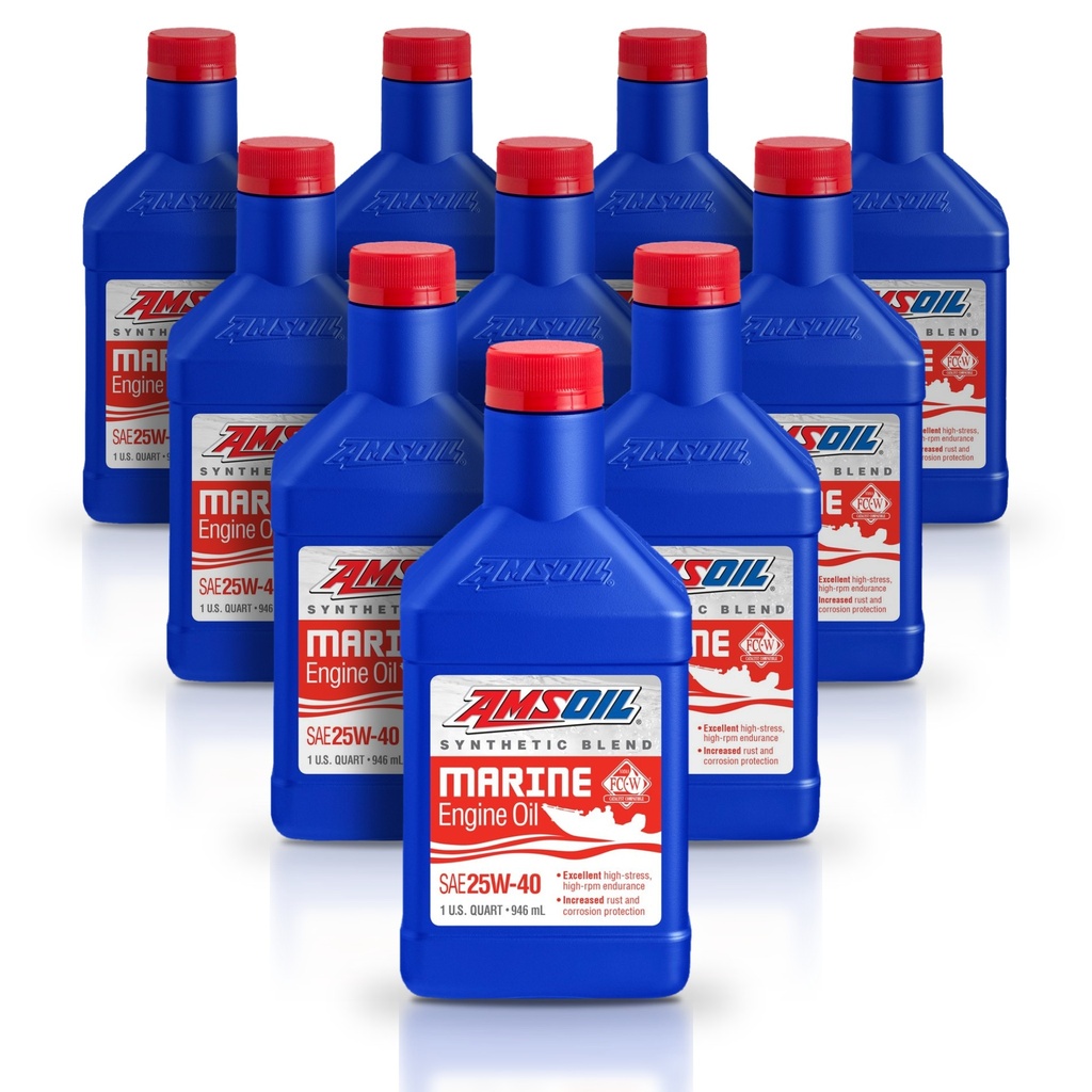 Kit 10 Litros 20W-40 Synthetic-Blend Marine Engine Oil AMSOIL