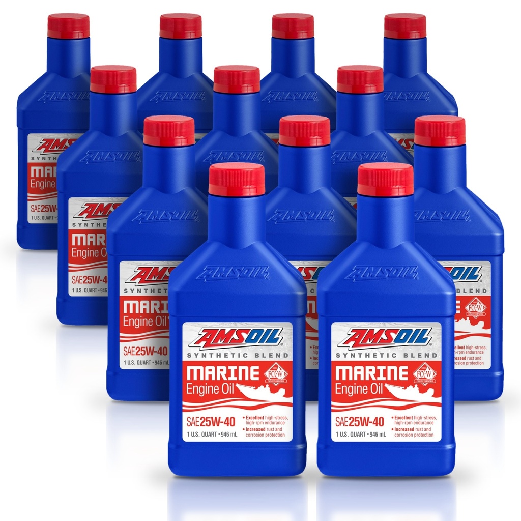 Kit 12 Litros 20W-40 Synthetic-Blend Marine Engine Oil AMSOIL