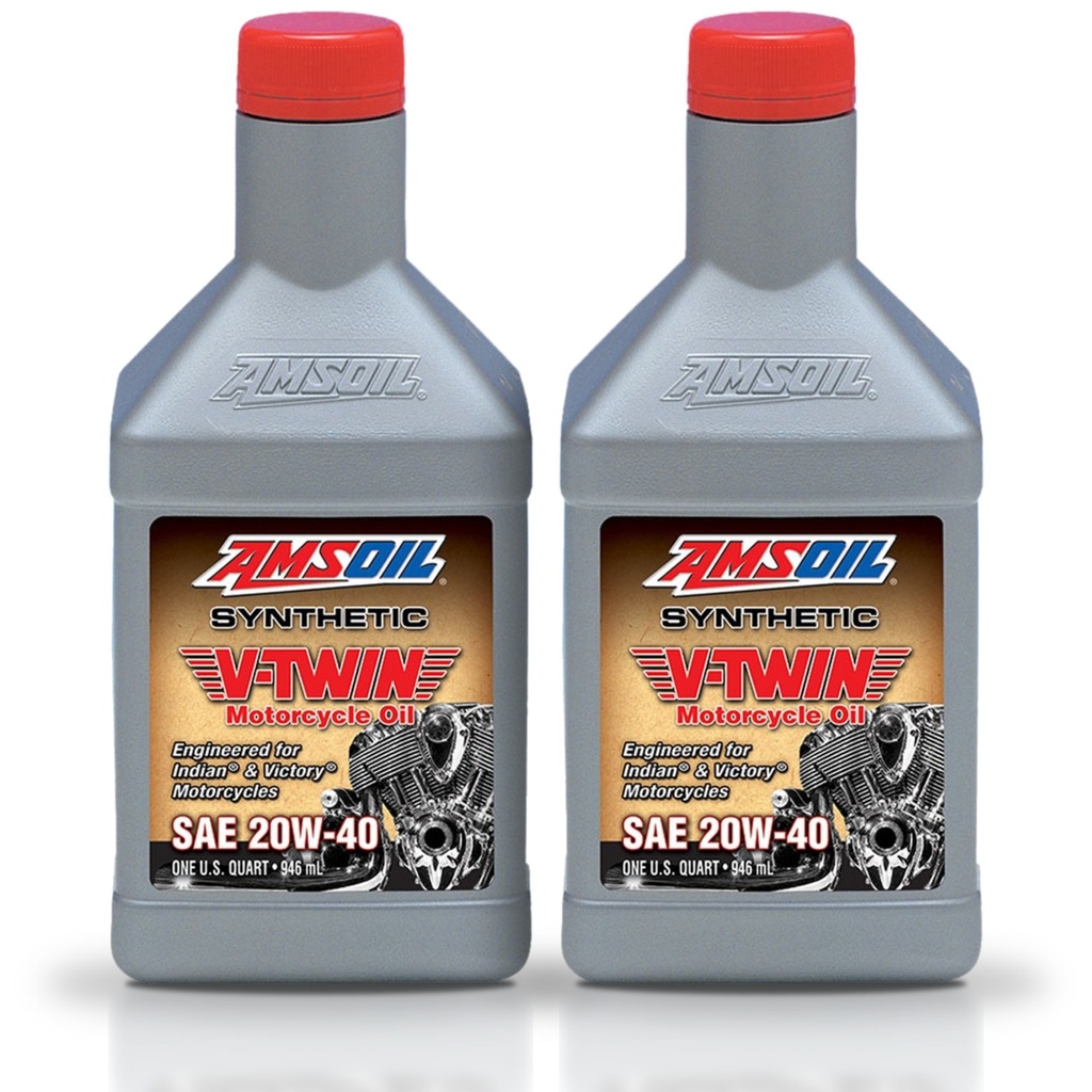 Kit 2 Litros 20W-40 Synthetic V-Twin Motorcycle Oil AMSOIL
