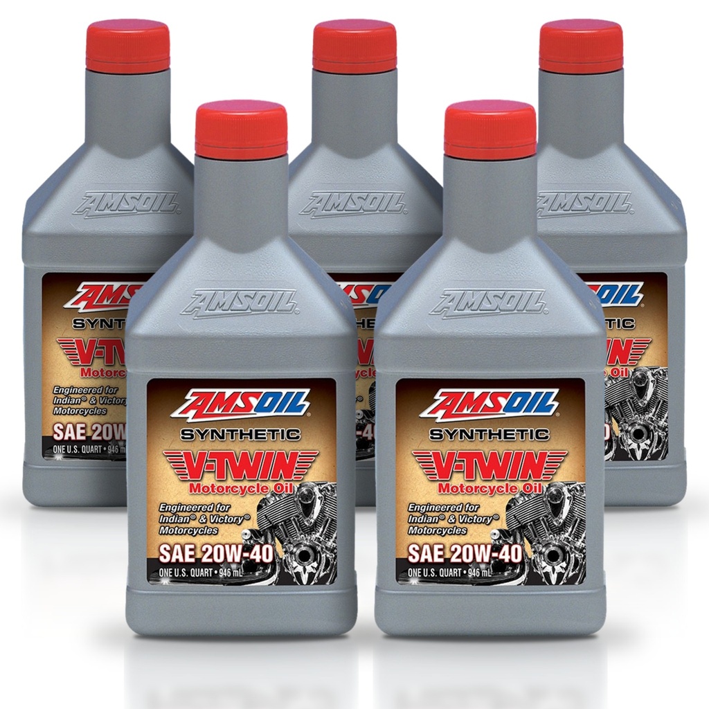 Kit 5 Litros 20W-40 Synthetic V-Twin Motorcycle Oil AMSOIL