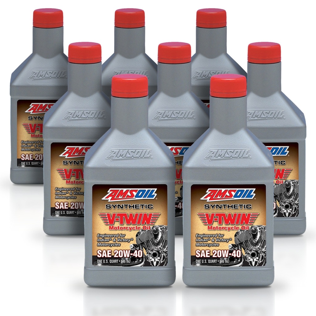 Kit 8 Litros 20W-40 Synthetic V-Twin Motorcycle Oil AMSOIL