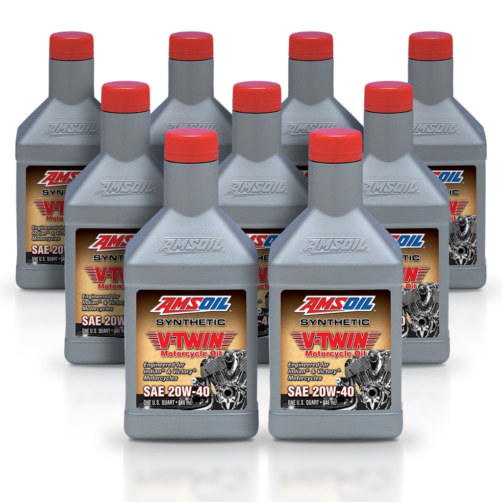 Kit 9 Litros 20W-40 Synthetic V-Twin Motorcycle Oil AMSOIL