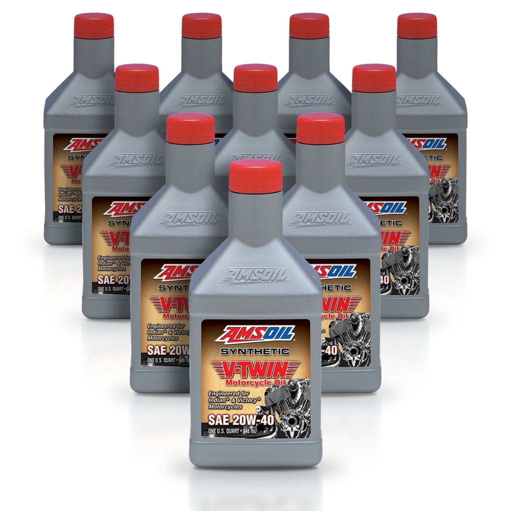 Kit 10 Litros 20W-40 Synthetic V-Twin Motorcycle Oil AMSOIL