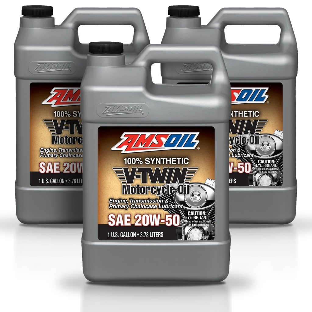 Kit 3 Galones 20W-50 Synthetic Motorcycle Oil AMSOIL