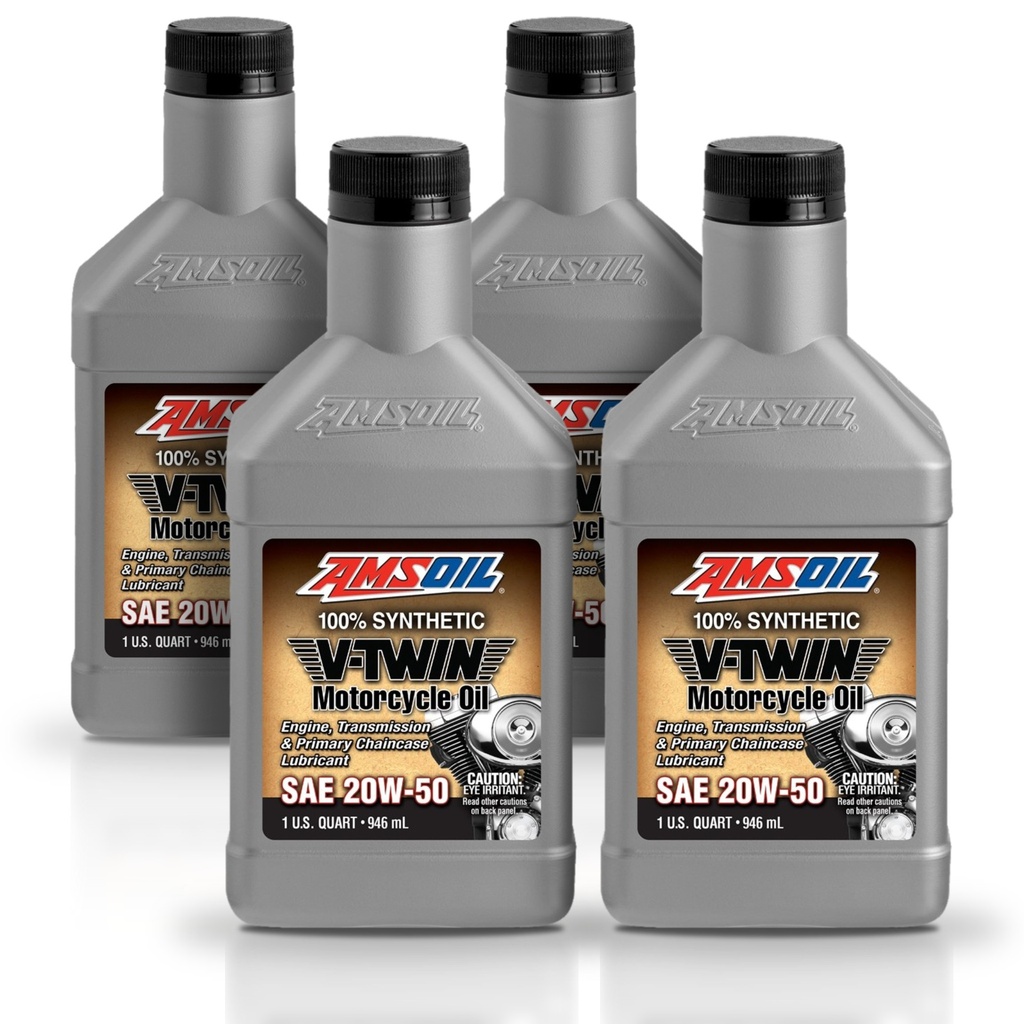 Kit 4 Litros 20W-50 Synthetic Motorcycle Oil AMSOIL