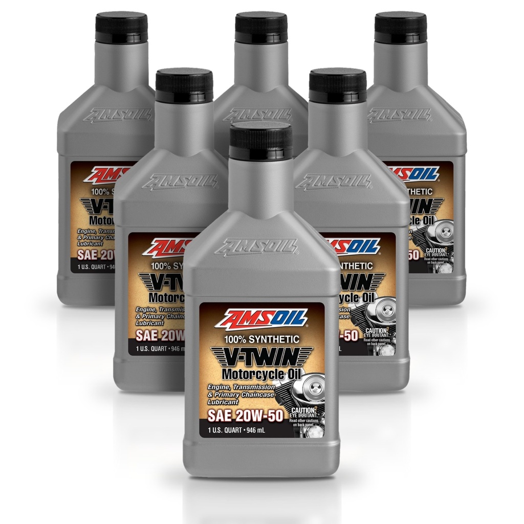Kit 6 Litros 20W-50 Synthetic Motorcycle Oil AMSOIL