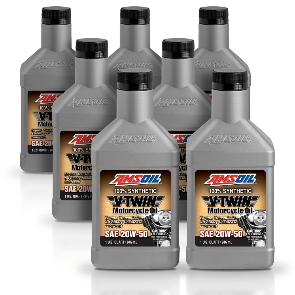Kit 7 Litros 20W-50 Synthetic Motorcycle Oil AMSOIL
