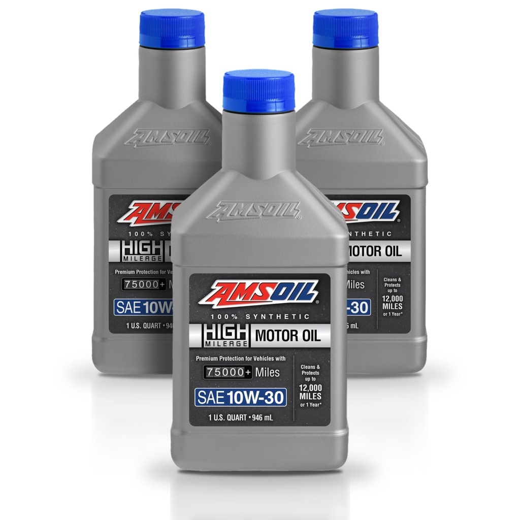 Kit 3 Litros Aceite 10W-30 sintetico alto km 946 ml AMSOIL