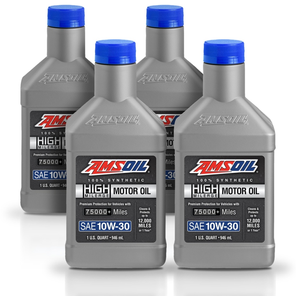 Kit 4 Litros Aceite 10W-30 sintetico alto km 946 ml AMSOIL