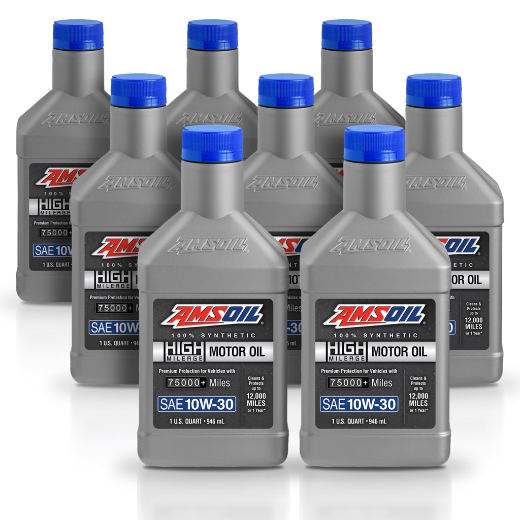 Kit 8 Litros Aceite 10W-30 sintetico alto km 946 ml AMSOIL