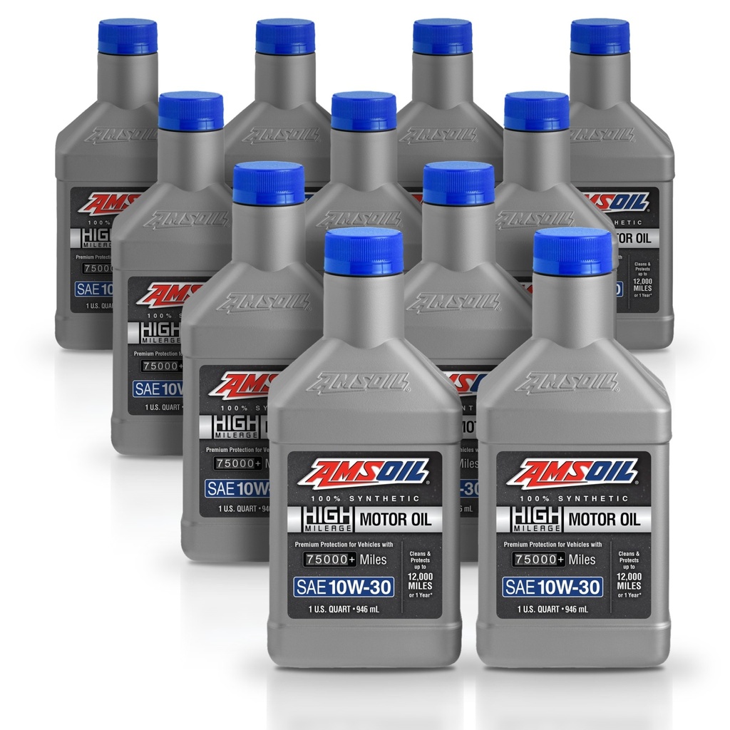 Kit 11 Litros Aceite 10W-30 sintetico alto km 946 ml AMSOIL