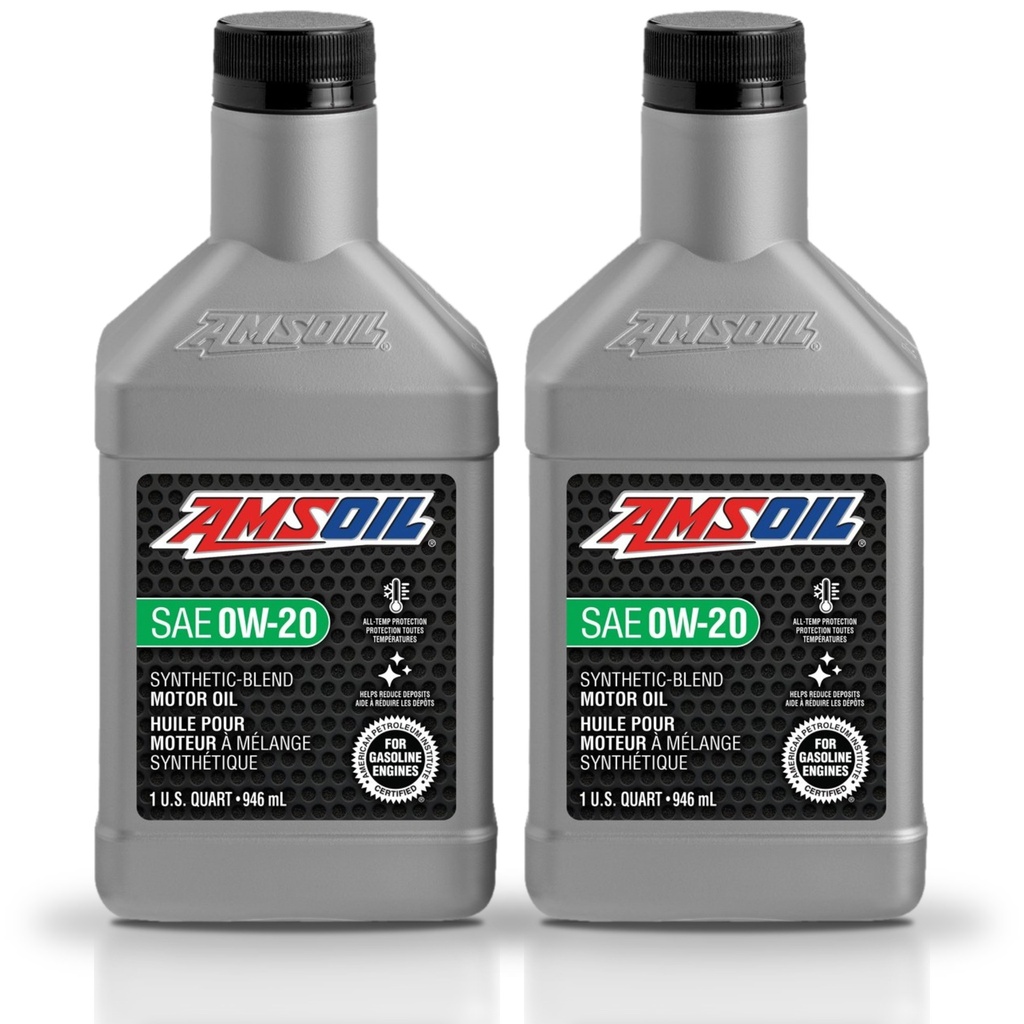Kit 2 Litros Aceite motor Semisintetico 0W-20 946 ML AMSOIL