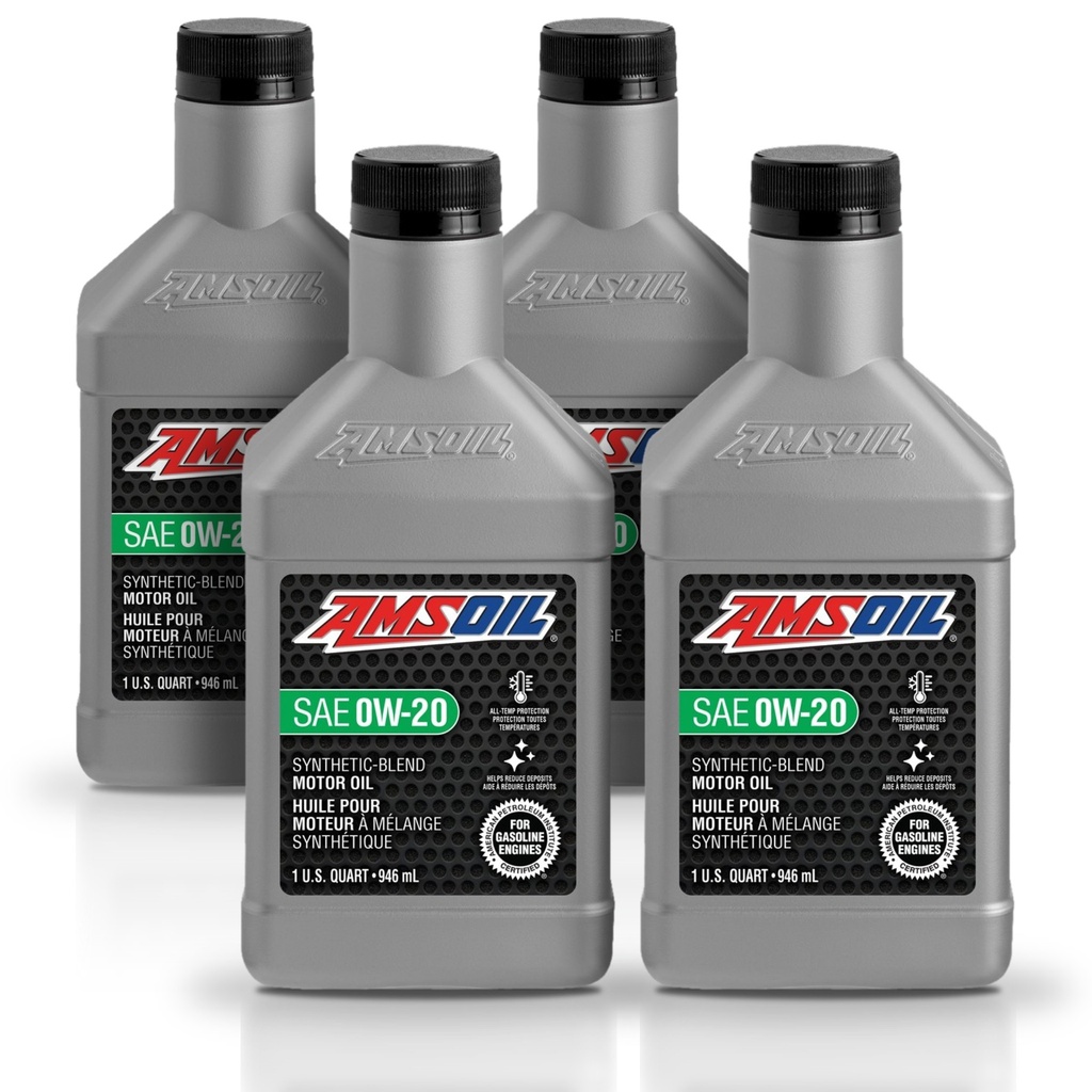 Kit 4 Litros Aceite motor Semisintetico 0W-20 946 ML AMSOIL
