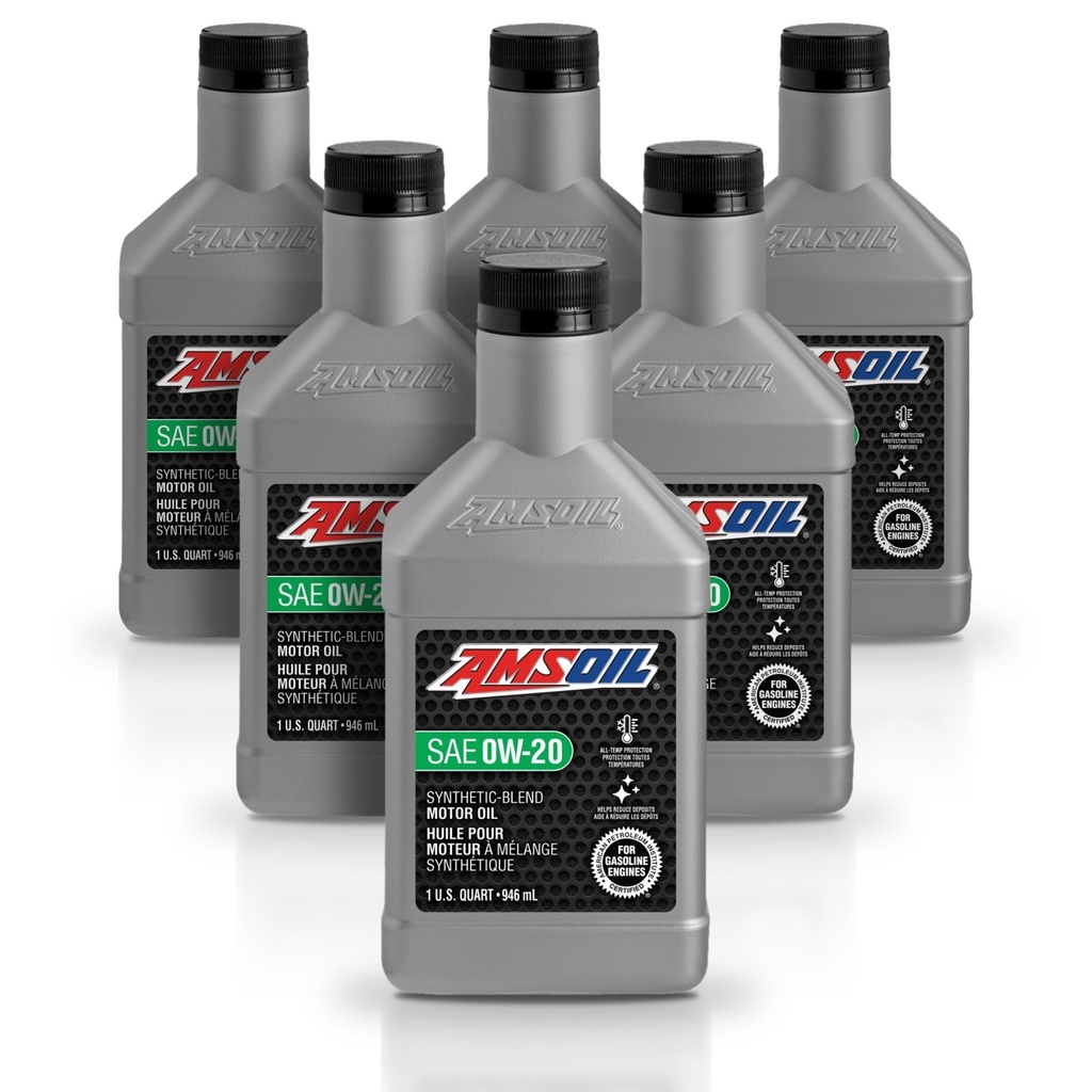 Kit 6 Litros Aceite motor Semisintetico 0W-20 946 ML AMSOIL