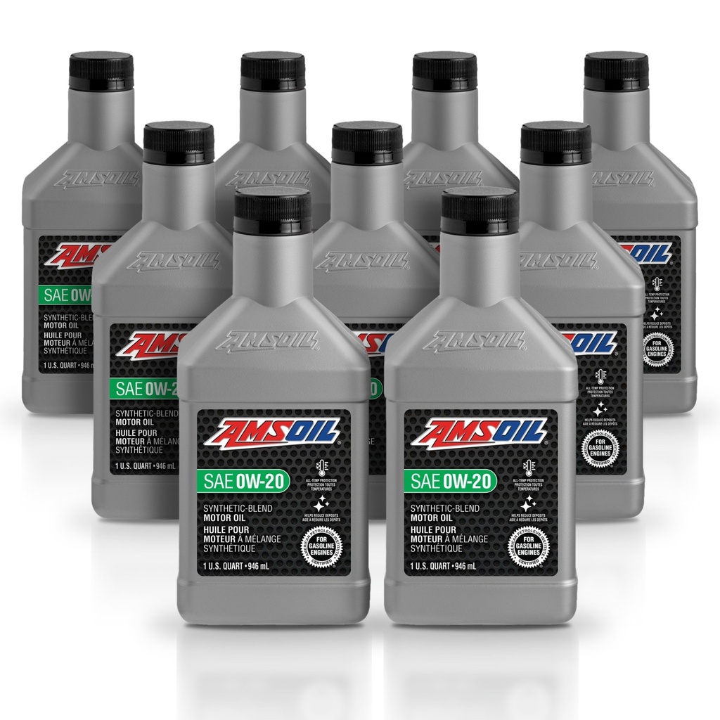 Kit 9 Litros Aceite motor Semisintetico 0W-20 946 ML AMSOIL