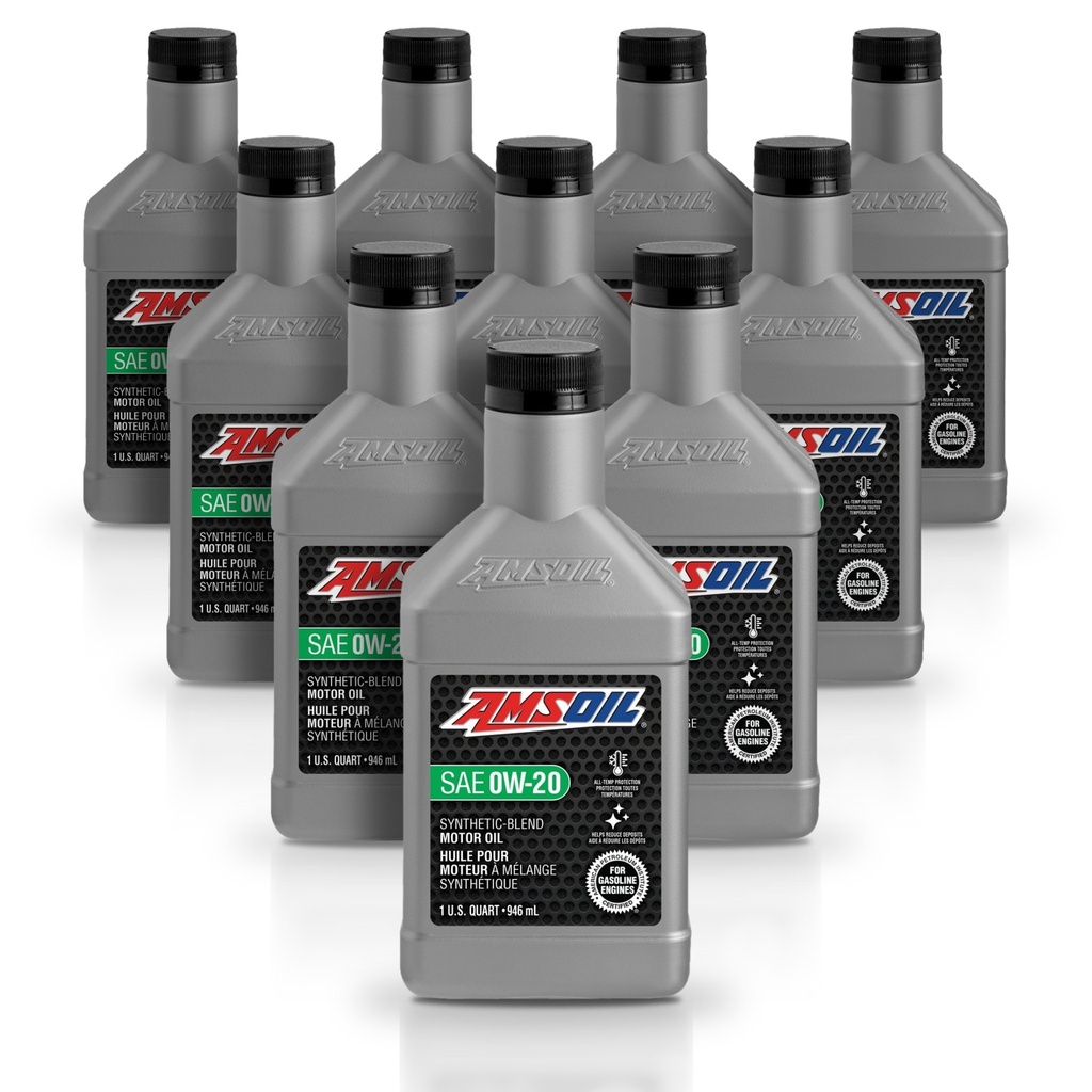 Kit 10 Litros Aceite motor Semisintetico 0W-20 946 ML AMSOIL