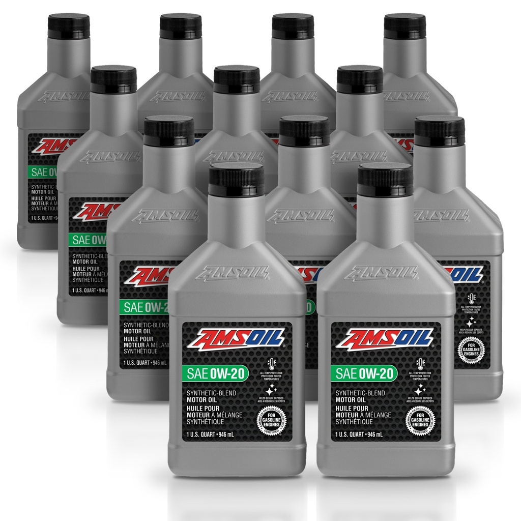Kit 12 Litros Aceite motor Semisintetico 0W-20 946 ML AMSOIL