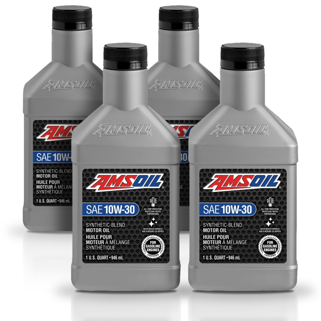 Kit 4 Litros Aceite motor Semisintetico 10W-30 946 ML AMSOIL