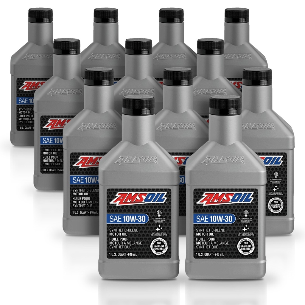 Kit 12 Litros Aceite motor Semisintetico 10W-30 946 ML AMSOIL