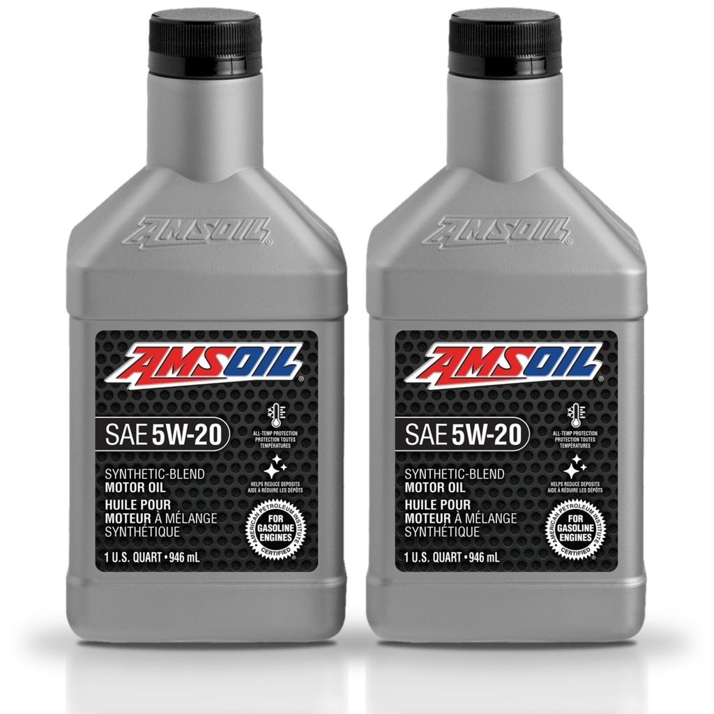 Kit 2 Litros Aceite motor Semisintetico 5W-20 946 ML AMSOIL