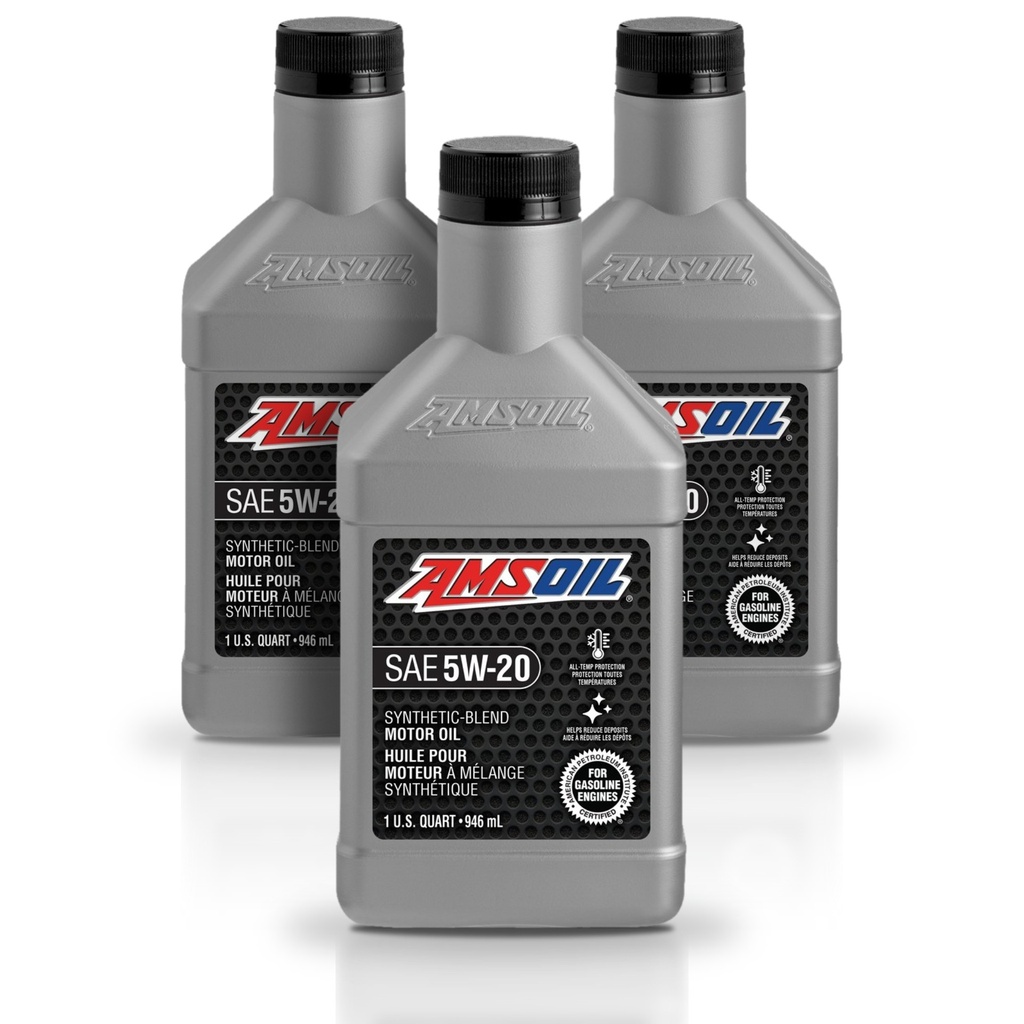 Kit 3 Litros Aceite motor Semisintetico 5W-20 946 ML AMSOIL