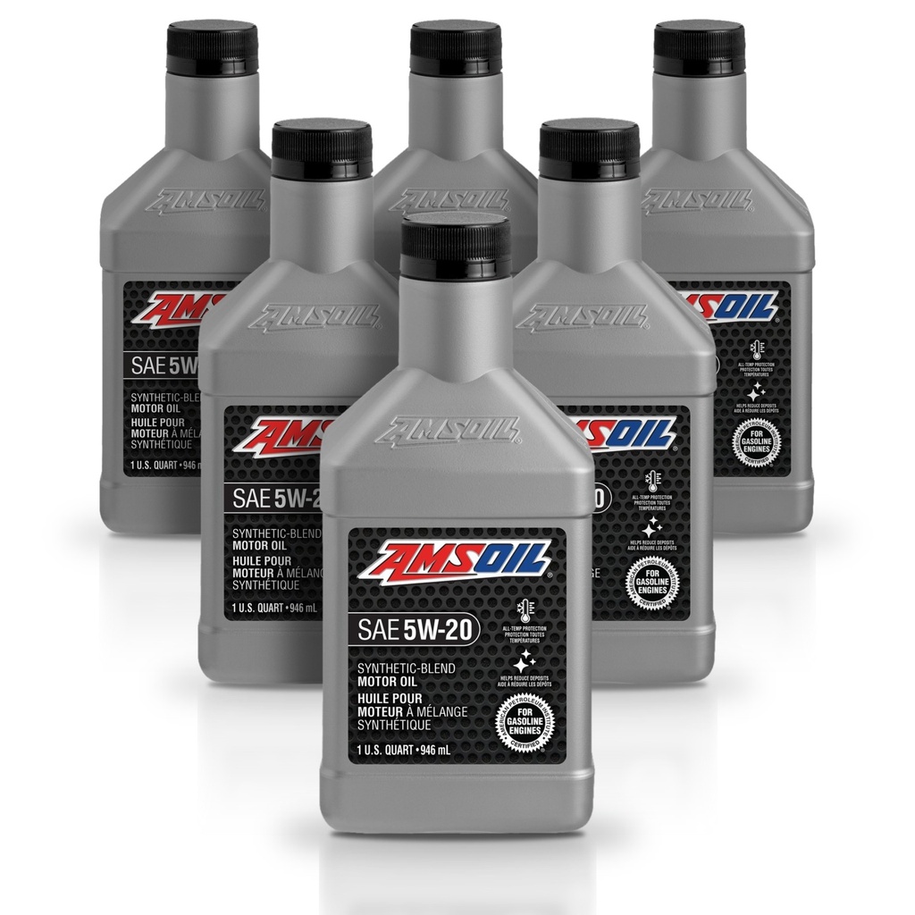 Kit 6 Litros Aceite motor Semisintetico 5W-20 946 ML AMSOIL