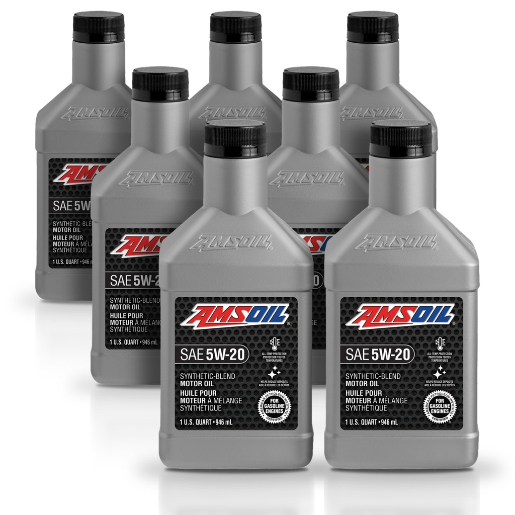 Kit 7 Litros Aceite motor Semisintetico 5W-20 946 ML AMSOIL