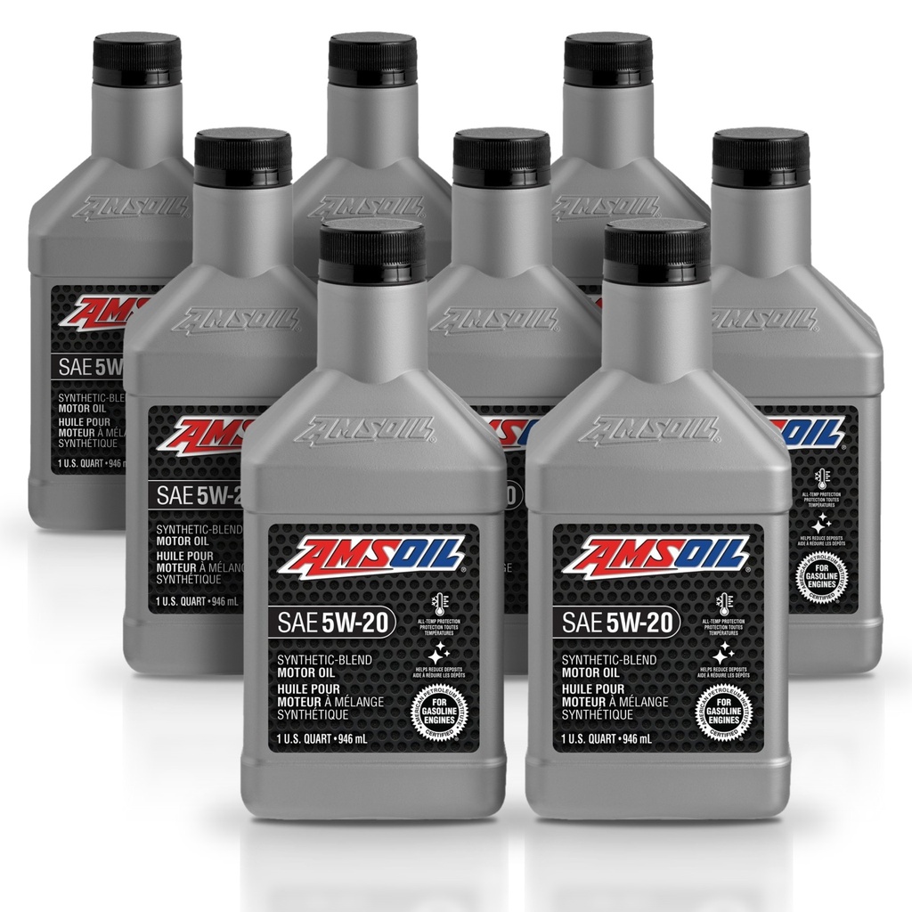 Kit 8 Litros Aceite motor Semisintetico 5W-20 946 ML AMSOIL