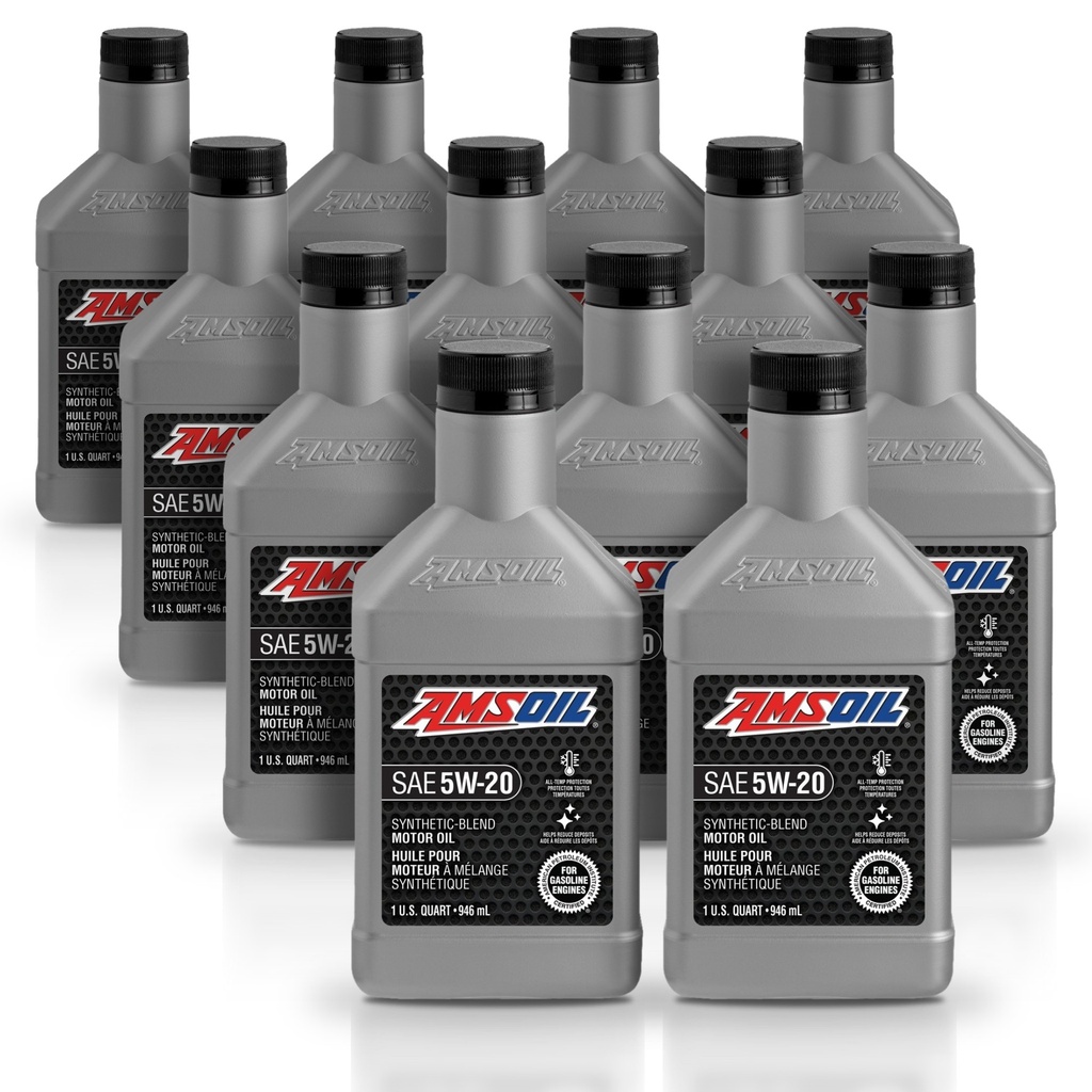Kit 12 Litros Aceite motor Semisintetico 5W-20 946 ML AMSOIL