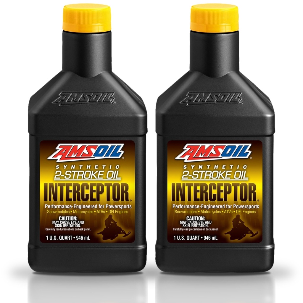 Kit 2 Litros INTERCEPTOR® Synthetic 2-Stroke Oil AMSOIL
