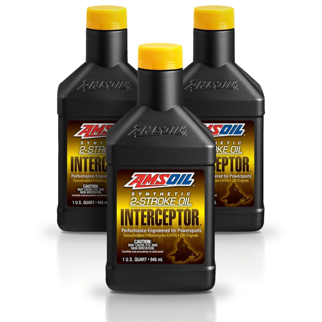 Kit 3 Litros INTERCEPTOR® Synthetic 2-Stroke Oil AMSOIL