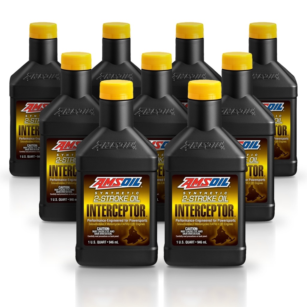 Kit 9 Litros INTERCEPTOR® Synthetic 2-Stroke Oil AMSOIL