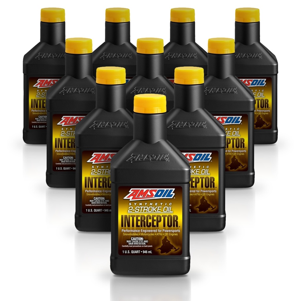 Kit 10 Litros INTERCEPTOR® Synthetic 2-Stroke Oil AMSOIL
