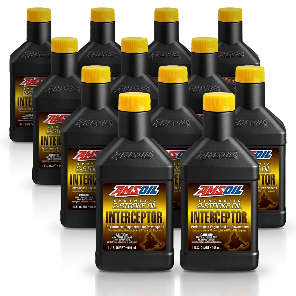 Kit 12 Litros INTERCEPTOR® Synthetic 2-Stroke Oil AMSOIL