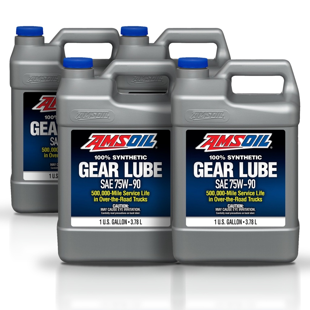 Kit 4 Galones Lubricante sint lar dur p/engran 75W-90 AMSOIL