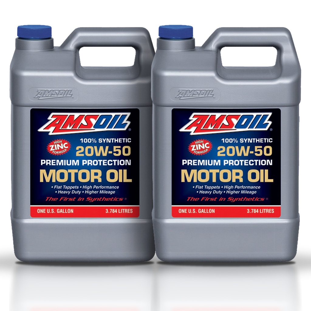 Kit 2 Galones SAE 20W-50 Premium Protection Synthetic Motor Oil AMSOIL