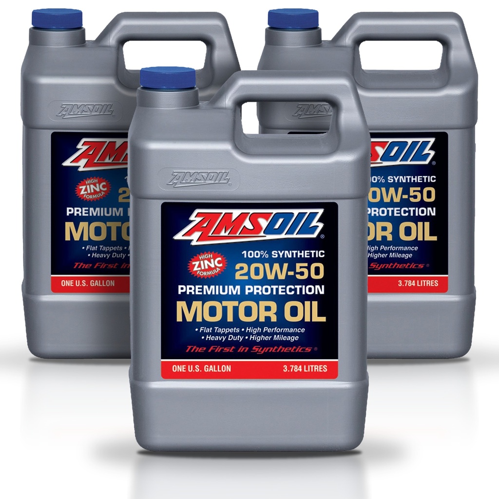 Kit 3 Galones SAE 20W-50 Premium Protection Synthetic Motor Oil AMSOIL