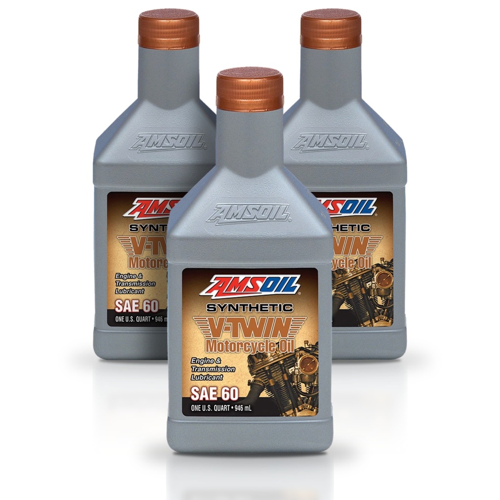 Kit 3 Litros SAE 60 Synthetic Motorcycle Oil AMSOIL
