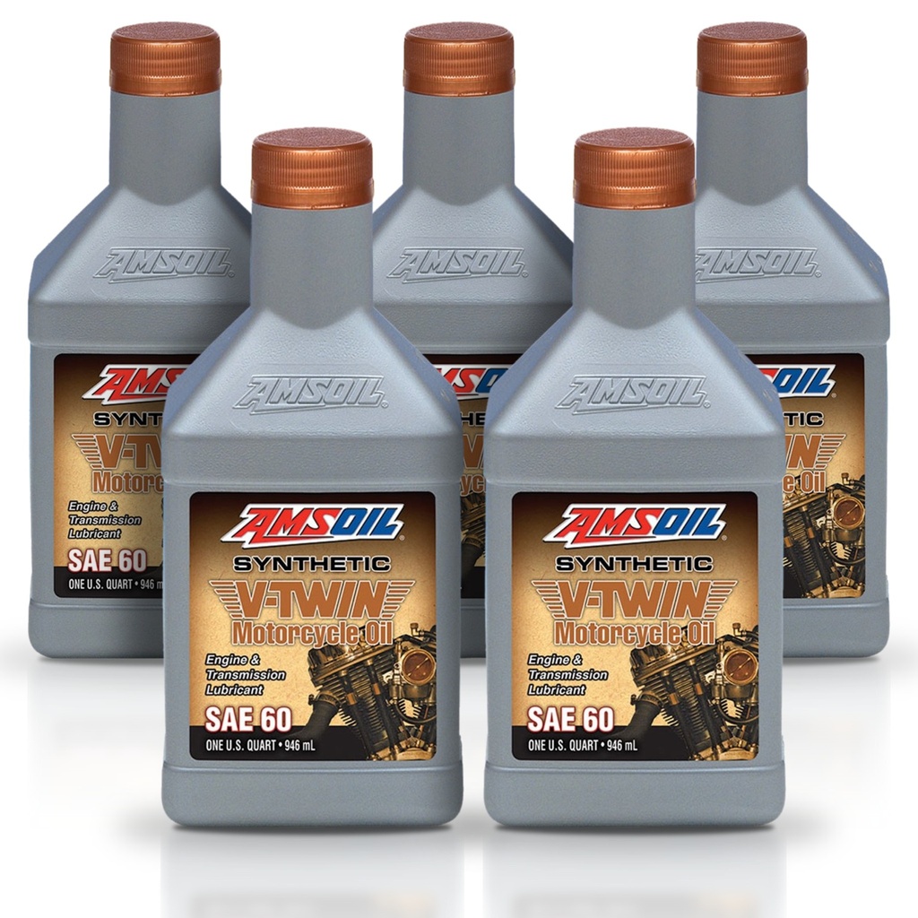Kit 5 Litros SAE 60 Synthetic Motorcycle Oil AMSOIL