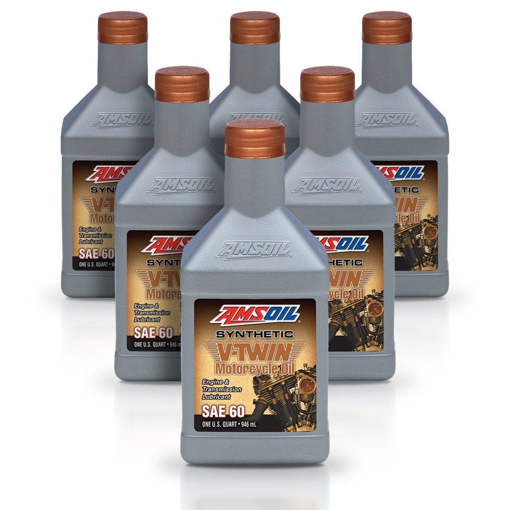 Kit 6 Litros SAE 60 Synthetic Motorcycle Oil AMSOIL