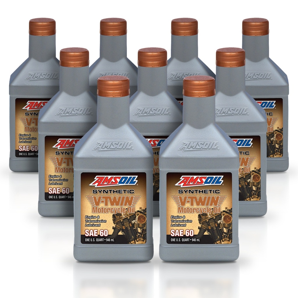 Kit 9 Litros SAE 60 Synthetic Motorcycle Oil AMSOIL