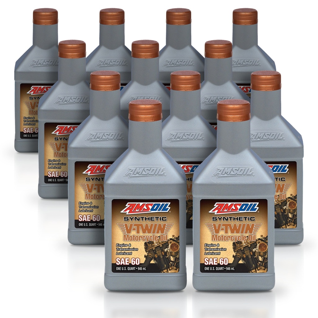 Kit 12 Litros SAE 60 Synthetic Motorcycle Oil AMSOIL