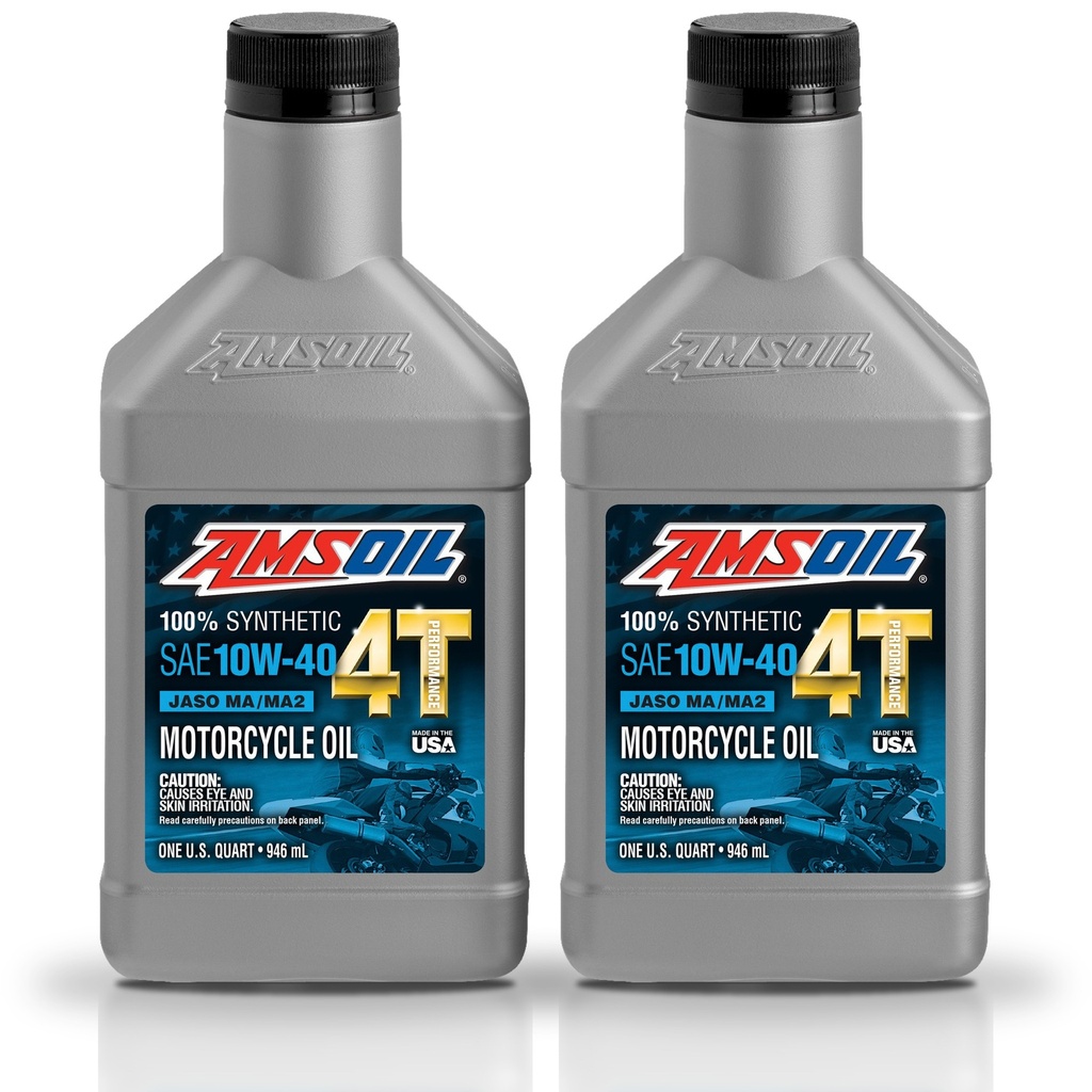 Kit 2 Litros 10W40 100% Synthetic 4T Performance 4-Stroke Motorcycle Oil AMSOIL