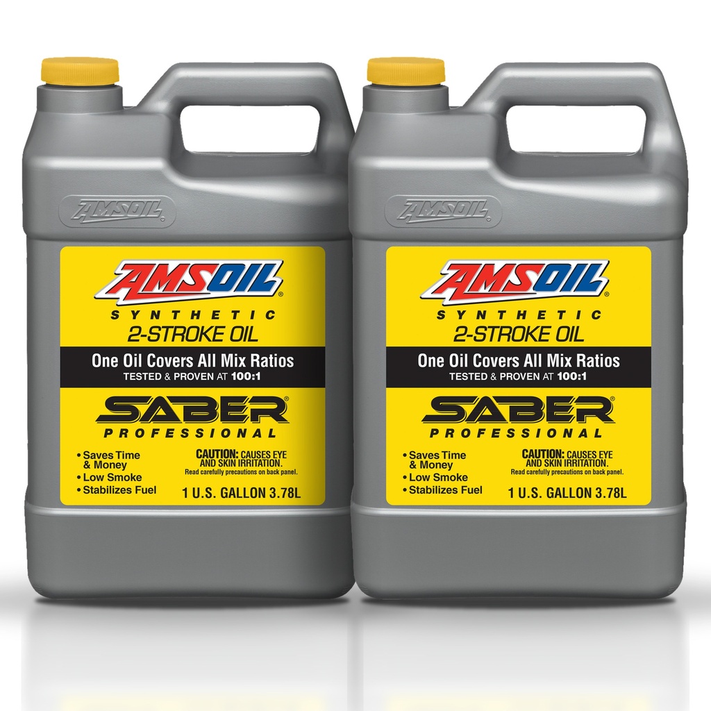 Kit 2 Galones Saber® Professional Synthetic 100:1 Pre-Mix 2-Cycle Oil